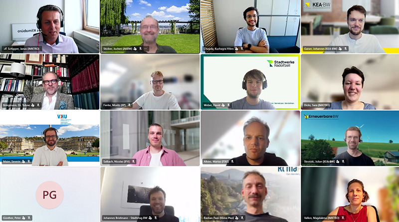 Screenshot einer Videokonferenz mit den Teilnehmenden.